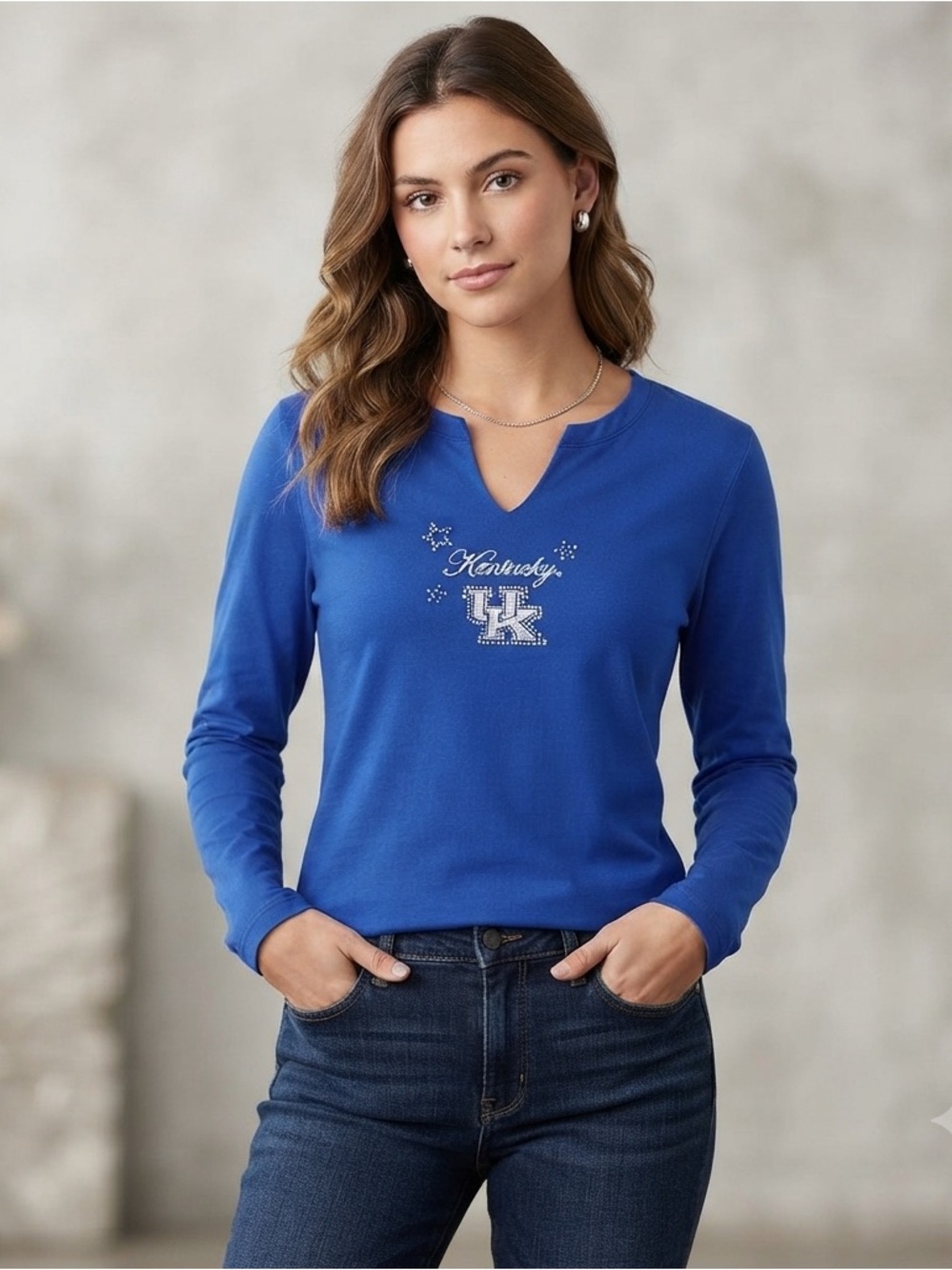 Kentucky Blue Long Sleeve Women's Tee - University of Kentucky